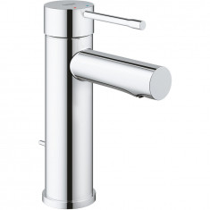 Baterie lavoar Grohe New Essence, monocomanda, 1/2, cartus ceramic, limitator temperatura, set evacurare cu tija, aerator, marimea S, Crom