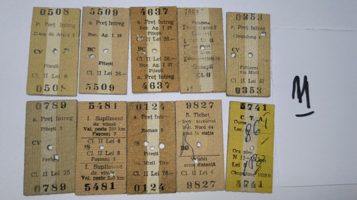 LOT BILETE VECHI TREN CFR I...