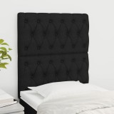 VidaXL Tăblii de pat, 2 buc, negru, 80x7x78/88 cm, textil 3116644