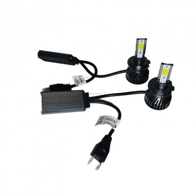 Set 2 becuri LED F2 cobS , Canbus, 100W, lumina alb-rece, 12.000 lumeni, fara eroare, SOCLU H7 foto