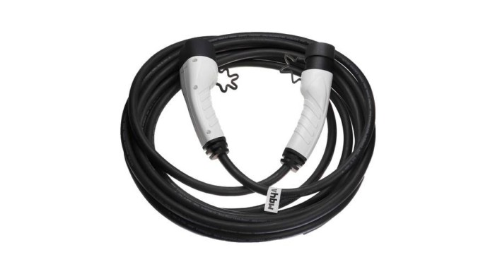 Cablu de &icirc;ncărcare VHBW pentru mașină electrică, hibridă plug-in - Cablu tip 2 la tip 2, trifazat, 16 A, 11 kW, 10 m