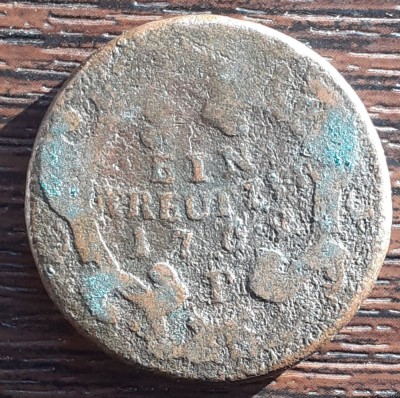 (M2388) MONEDA AUSTRIA - 1 KREUZER 176?, LIT. P, MARIA THERESIA foto
