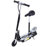 HOMCOM Trotineta Electrica Pliabila cu Sa 2 Roti Manubriu Reglabil Copii 7 Ani 81.5 &times; 37 &times; 96cm Negru | Aosom Romania