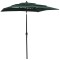 vidaXL Umbrelă grădină 3 niveluri, st&acirc;lp din aluminiu, verde, 2x2 m 313845