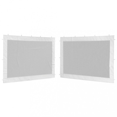 Perete lateral cort petrecere, 2 buc., alb si negru, plasa foto