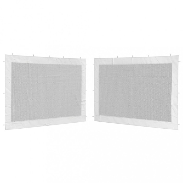 Perete lateral cort petrecere, 2 buc., alb si negru, plasa
