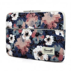 Husa Impermeabila Universala MacBook Air/Pro 15 Inch - Canvaslife Sleeve Camellia foto