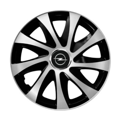 Set 4 capace roti Drift exrta silver&amp;amp;black R14 Compatibil Cu Opel foto