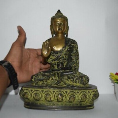 Superba sculptura din bronz masiv Budhha