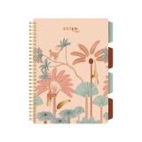 Caiet cu Spirala si Separatoare Strigo Pads Project Book Africa B5, Matematica, Bej Deschis