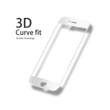 Folie Protectie ecran antisoc Apple iPhone 6 Tempered Glass Full Face 3D alba Blueline