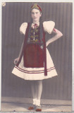 Bnk foto - Fata in costum popular maghiar - anii `30, Color, Romania 1900 - 1950, Etnografie