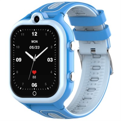 Ceas smartwatch copii, Valdus DF91, Nano SIM 4G, functie telefon, apel video, GPS+LBS, buton SOS, memorie 8GB, albastru foto