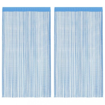 Perdele sir 2 buc Albastru deschis 140x250 cm foto
