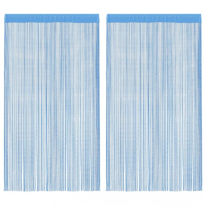 Perdele sir 2 buc Albastru deschis 140x250 cm