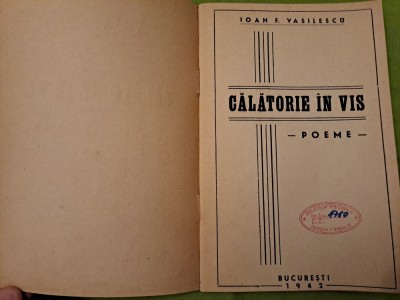 Calatorie in vis , poeme- Vasilescu foto
