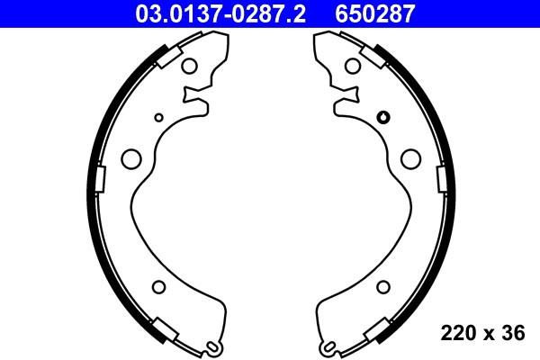 ATE 03.0137-0287.2 Set saboti frana