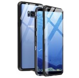 Husa Magnetic Glass 360&deg; (sticla fata + spate) pentru Samsung Galaxy S8 Plus, Negru