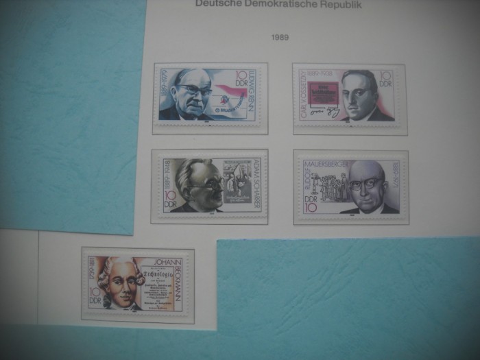 HOPCT TIMBRE MNH 1259 PERSONALITATI -5 VAL-1989-GERMANIA DDR/RDG