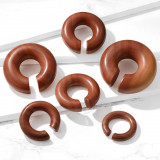 Piercing pentru sept sau ureche - inel din lemn de Saba, culoare maro - Diametru piercing: 10 mm