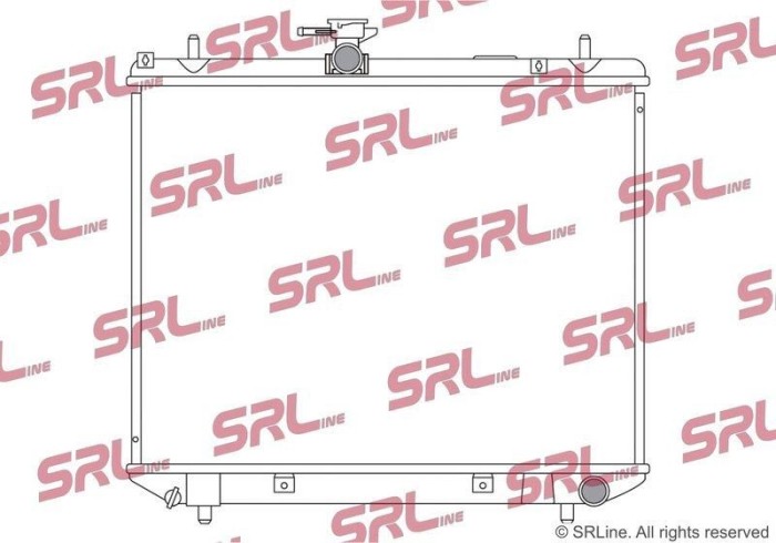 Radiator Daihatsu Terios 97-06, motor: 1.3, 1.3 T, 558x425x26, SRLine, Aluminiu/ Plastic brazat, 1640087409; 1640087411