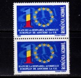 Cumpara ieftin RO 2003 ,LP 1603 ,&quot;10 ani acordul UE &quot;, serie pereche V , MNH