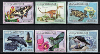 MOZAMBIC 2007 - Fauna marina, flora, dinozauri/ serie completa MNH foto