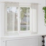 vidaXL Perdele cu perdele 2 pcs Crem 140 x 175 cm Poliester