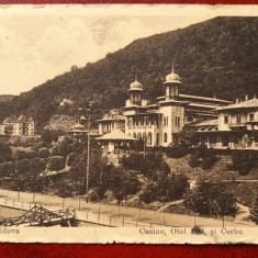 Slanic Moldova-1916-Casino,otel Puf si Cerbu-Franc.si st.mai rare-C.P.circ.