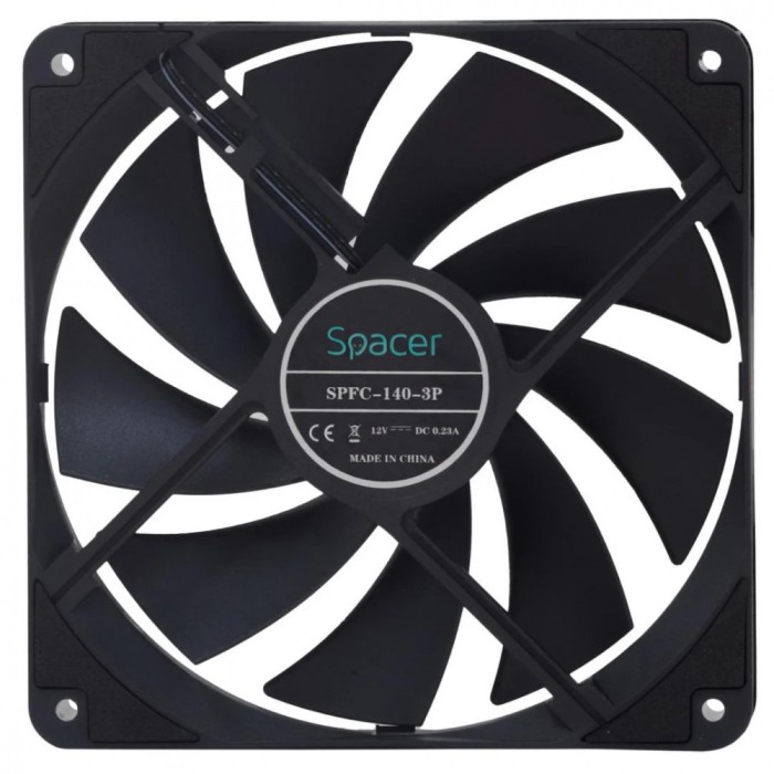 Ventilator Spacer 140mm, 1400RPM, conector 3 pin, tip rulment hidraulic,