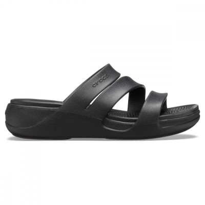 Papuci Crocs Monterey Strappy Wedge Negru - Black foto