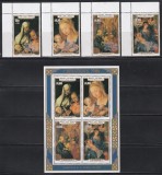 Aitutaki 1986- Picturi de Durer, Serie + Bloc, MNH, Nestampilat