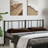 VidaXL Tăblie de pat metalică, negru, 193 cm