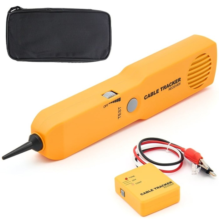 Tracer și Tester continuitate de cabluri telefonice, retea si circuite Techstar RJ11/RJ45, detectare fire intrerupte si scurtcircuite