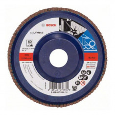 Disc evantai pentru slefuire Bosch, 125 x 22.23 mm, granulatie 60 foto