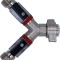 Absperrhahn, Absperrventil 2-leitig, f&uuml;r Druckminderer, Gewindegr&ouml;&szlig;en: 1 x 1/2&ldquo; IG und 2 x 1/2&ldquo; AG