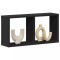 Gossi dulap de perete, negru, 60x16x30 cm, lemn prelucrat