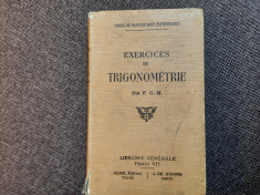 F. G. M. - Exercices de trigonometrie (1926) foto