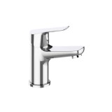 Baterie pentru baie, argintie, design simplu si elegant