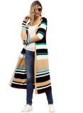 Cumpara ieftin A737-191 Cardigan lung cu model multicolor