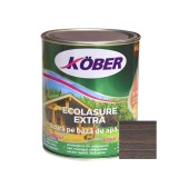 Lac / lazura 3 in 1 pentru lemn, Kober Ecolasure Extra, stejar gri, pe baza de apa, interior / exterior, 0.75 L