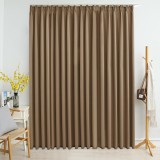 Draperie opaca, gri taupe, 290 x 245 cm, cu carlige GartenMobel Dekor, vidaXL