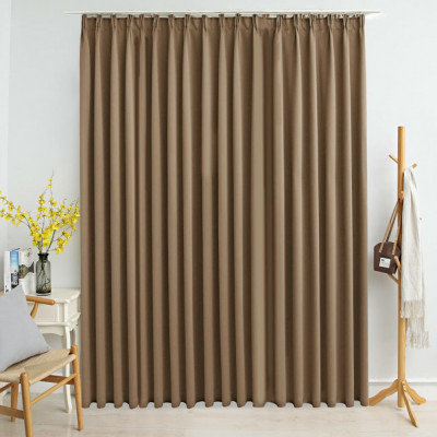 Draperie opaca, gri taupe, 290 x 245 cm, cu carlige GartenMobel Dekor foto