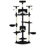 Cumpara ieftin Ansamblu pisici, stalpi din funie de sisal 203 cm Negru si alb