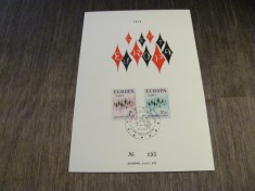 EUROPA CEPT 2 Timbre Obliterate cu Ștampilă Specială Mechelen , Ediție Limitată Filatelic Belgia 1972