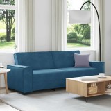 vidaXL Canapea cu 3 locuri, albastru, 180 cm, catifea 4105039