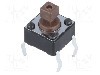Microintrerupator, 6.2x6.2mm, OFF-(ON), SPST-NO, DIPTRONICS - DTS-644N