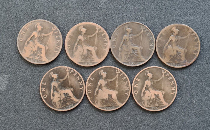 Marea Britanie One penny 1895 1896 1897 1898 1899 1900 1901