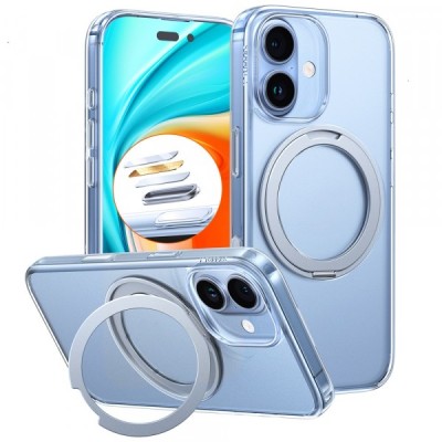 Husa MagSafe pentru Apple iPhone 17, Torras, Ostand Pro, Transparenta foto