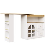 Dulap sideboard rotativ 360&deg;, Alb | Aosom Romania